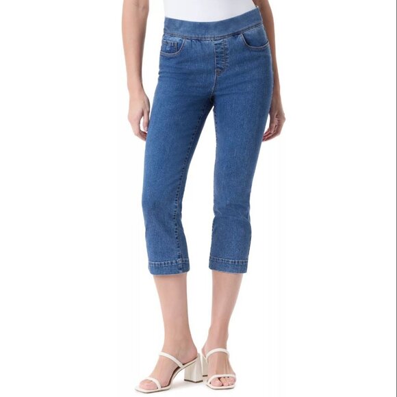 Petite Gloria Vanderbilt Amanda Pull On Cap ... Color: Essen W Whiskers Size: 12 - Picture 1 of 4